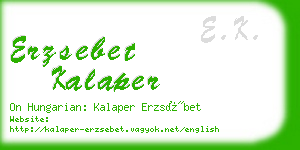erzsebet kalaper business card
